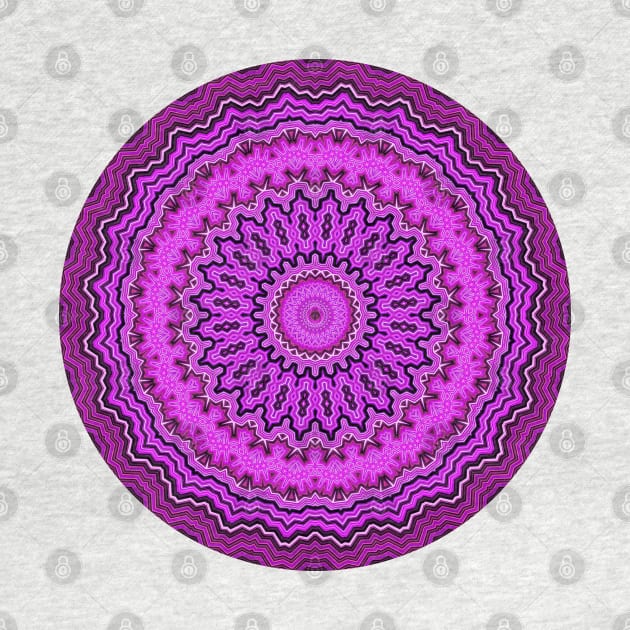 Round Purple Crown Chakra Mandala by KaSaPo